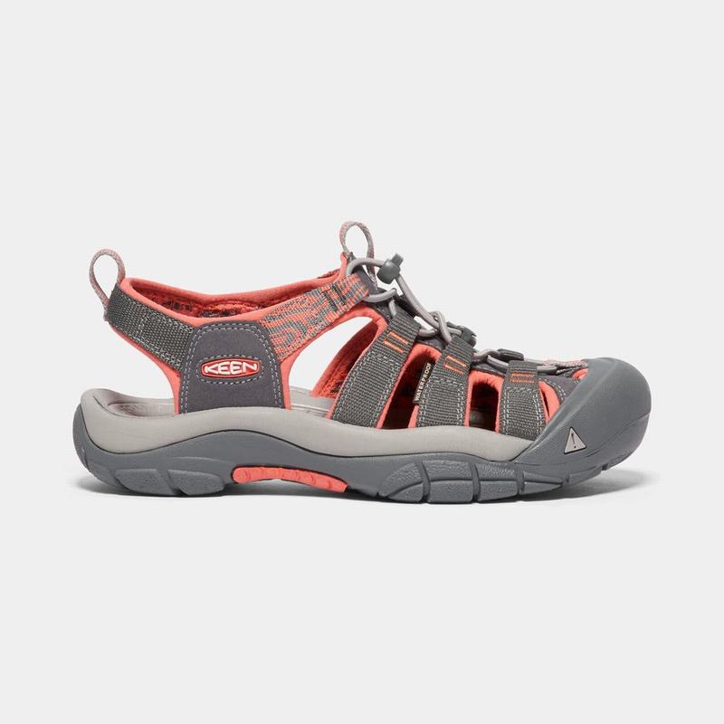 Sandalias Trekking Keen Newport Hydro Para Mujer Grises/Coral - Sandalias Keen Mexico (046835-AYJ)